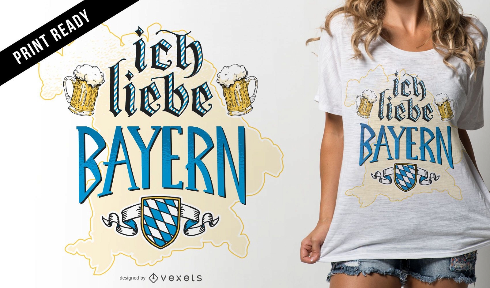 Dise?o de camiseta Ich Liebe Bayern