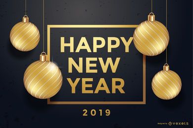 Feliz año nuevo 2019 fondo