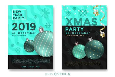 Winter holiday party flyers Winter holiday party flyers