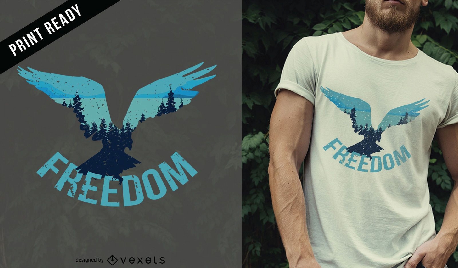 Design de t-shirt Freedom Bird