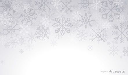 Artistic snowflakes winter background