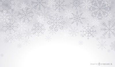 Snowflakes winter background. Holiday silver frost snowflake template, By  WinWin_artlab