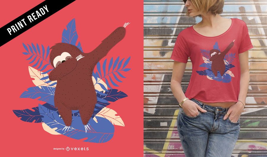 Sloth dab t-shirt design Sloth dab t-shirt design