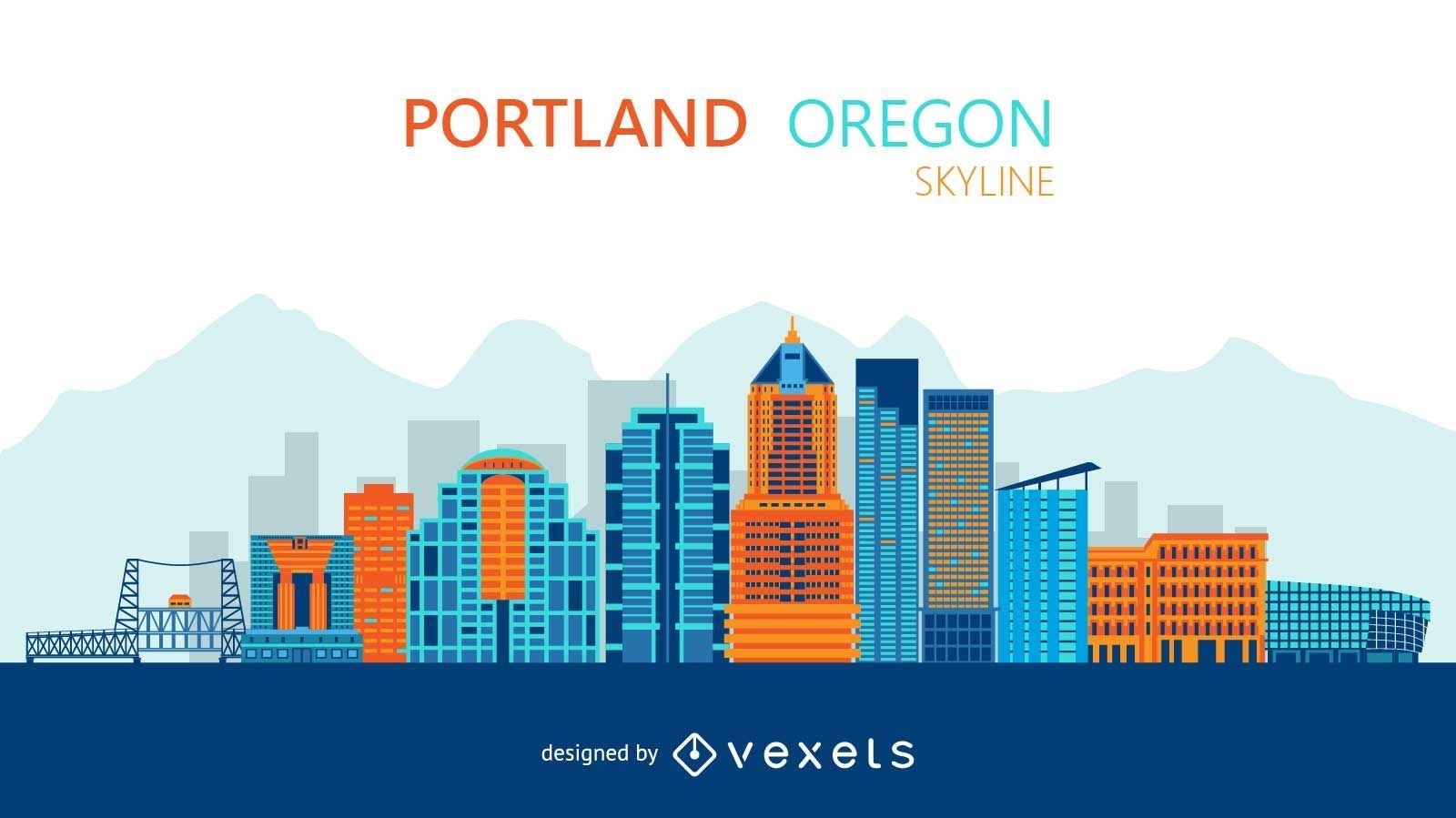 Portland skyline illustration