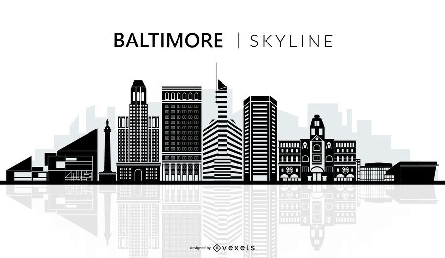 Baltimore skyline silhouette Baltimore skyline silhouette