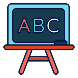Ícone de quadro-negro ABC