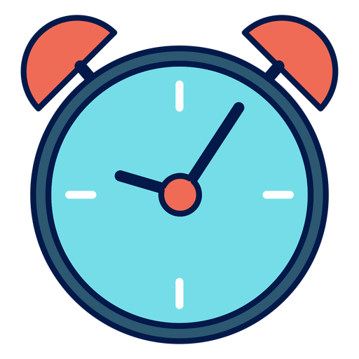 Icono de la escuela de reloj despertador Diseño PNG