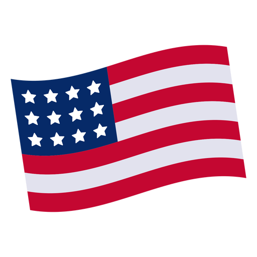 Elemento de design da bandeira americana Desenho PNG