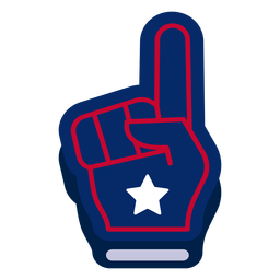 Amerikanisches Schaumfinger-Designelement PNG-Design