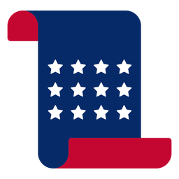 American letter element PNG Design