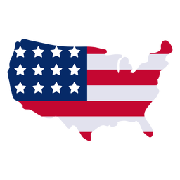 Elemento de design de mapa americano Desenho PNG