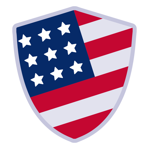 Elemento de design de emblema de escudo americano Desenho PNG