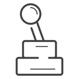 Icono de trazo de joystick arcade Diseño PNG