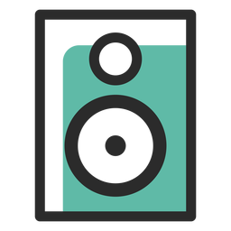 Audio speaker colored stroke icon PNG Design