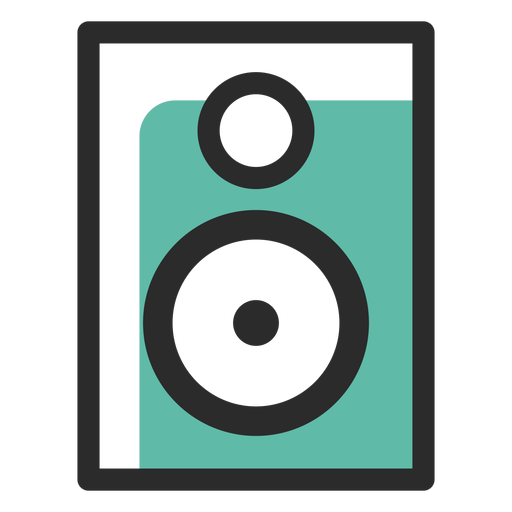 Icono de trazo de color de altavoz de audio Diseño PNG