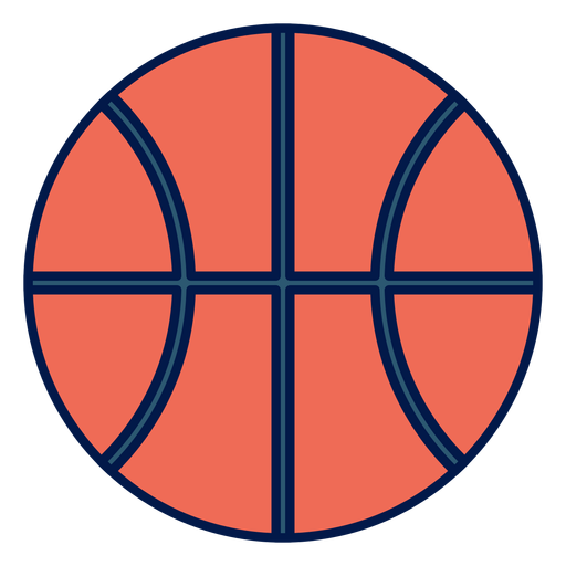 Basketballball-Schulikone PNG-Design