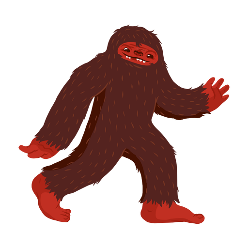 Bigfoot character cartoon PNG Design