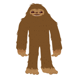 Bigfoot Standing Cartoon PNG & SVG Design For T-Shirts