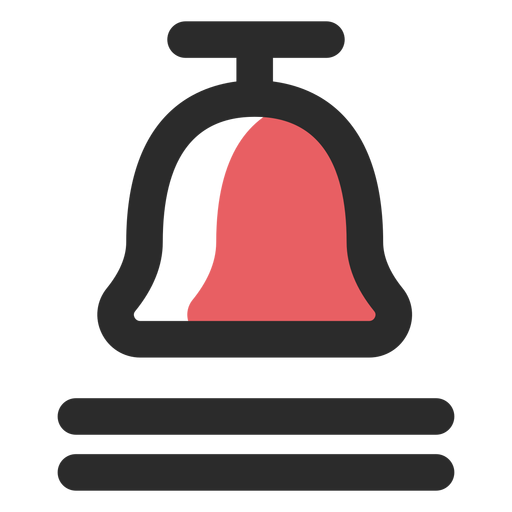 Icono de trazo de color de campana de llamada Diseño PNG