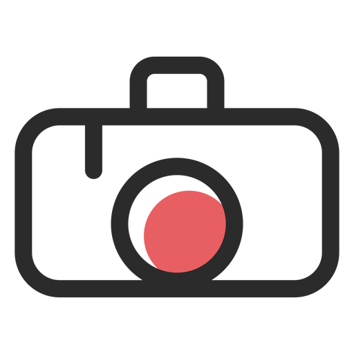 Icono de trazo de color de cámara