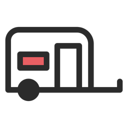Caravan colored stroke icon Caravan colored stroke icon