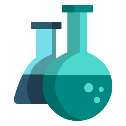 Chemistry flask illustration school icons PNG Design
