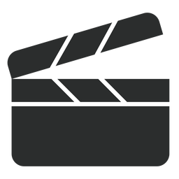 Icono plano claqueta Diseño PNG