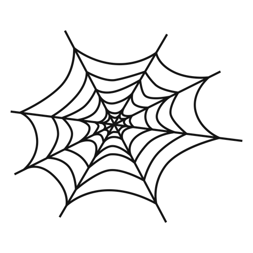 Teia de aranha desenhada à mão Desenho PNG