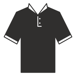 Ícone liso da camisa gola henley Transparent PNG