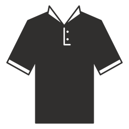 Icono plano cuello camiseta henley Diseño PNG