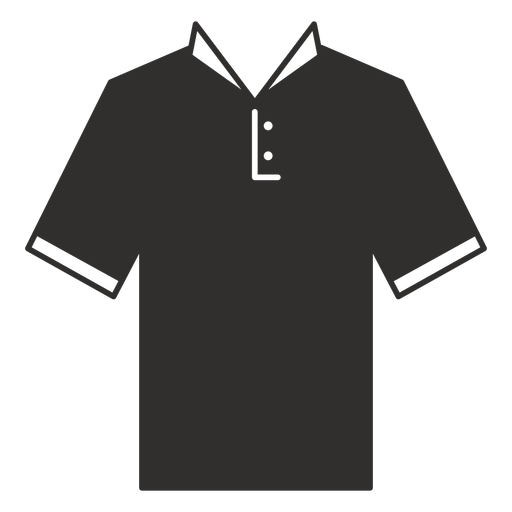 Icono plano cuello camiseta henley Diseño PNG