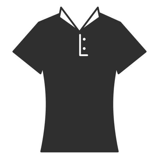 Ícone liso da camiseta com colarinho Desenho PNG