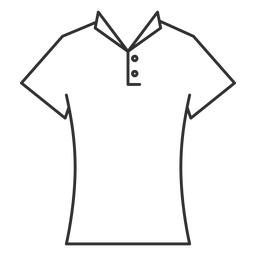 Ícone de traço de camisa de gola Desenho PNG