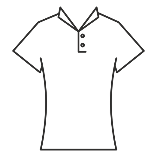 Icono de trazo de camiseta de cuello Diseño PNG