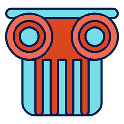 Column capital school icon PNG Design