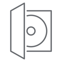 Ícone de traço do disco compacto Desenho PNG Transparent PNG