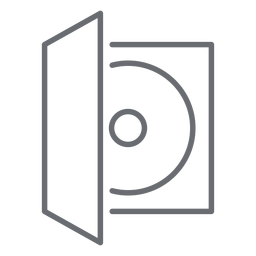 Icono de trazo de caja de disco compacto Diseño PNG