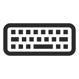 Icono de trazo de teclado de computadora Transparent PNG