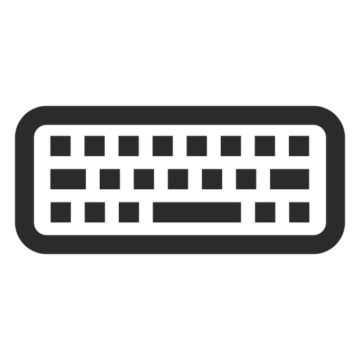 Icono de trazo de teclado de computadora