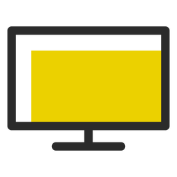 Ícone de traço colorido do monitor do computador Desenho PNG Transparent PNG