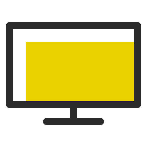 Computer monitor colored stroke icon PNG Design