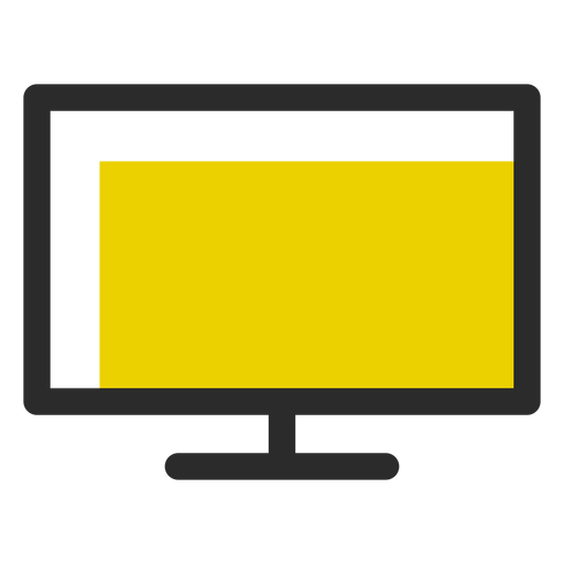 Diseño Png Y Svg De Icono De Trazo De Color De Monitor De Computadora