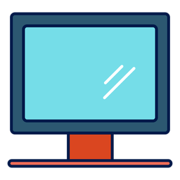 Computer monitor school icon PNG Design