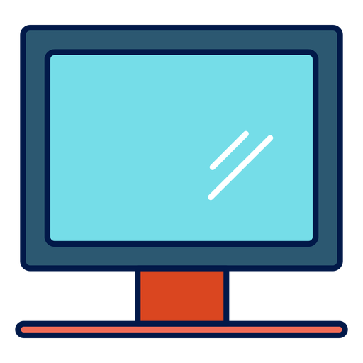 Computer monitor school icon PNG Design