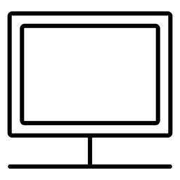 Computer monitor stroke school icon PNG Design