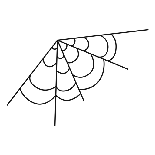 Corner cobweb hand drawn PNG Design