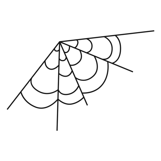 Eckspinnennetz Hand gezeichnet PNG-Design