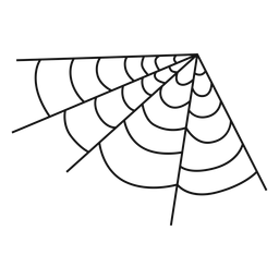 Dibujado a mano esquina telaraña Diseño PNG