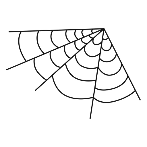 Corner spiderweb hand drawn PNG Design