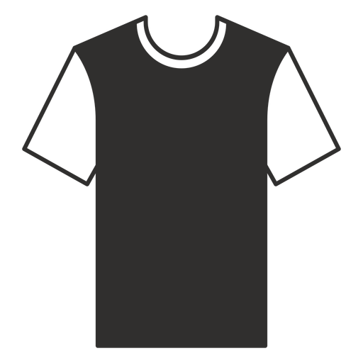 T-Shirt flache Ikone mit Rundhalsausschnitt PNG-Design